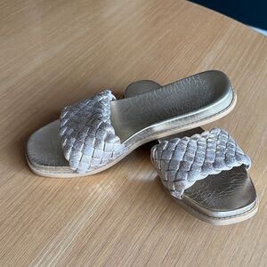 Dolce Vita Champagne Gold Slide Sandals